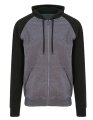 Baseball Hoodie AWDis JH063 charcoal jet black